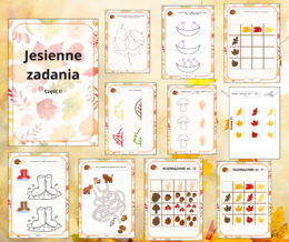 Jesienne karty pracy dla przedszkolaków cz.II