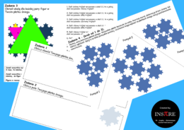 Projekt matematyczny: Fraktal - Płatek śniegu Kocha. Tesselacja, pole i obwód, skala, mural.