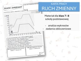 Fizyka 7 i 8. Karta pracy. RUCH ZMIENNY. Kinematyka.