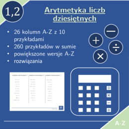 Arytmetyka liczb dziesiętnych | matematyka | 26 kolumn