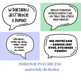 Zdrowie psychiczne - materiały do druku