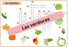 Krzyżówka obrazkowa "Las verduras" (Warzywa) - z odpowiedziami