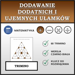 Trimino - Dodawanie dodatnich i ujemnych ułamków | matematyka