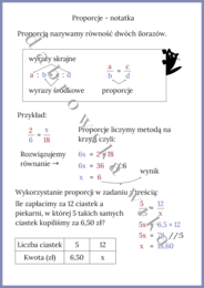 Proporcje - notatka