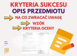 OPIS PRZEDMIOTU - jak napisać, wzór, kryteria sukcesu