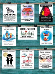 Bezpieczne ferie - gazeta na szkolny korytarz