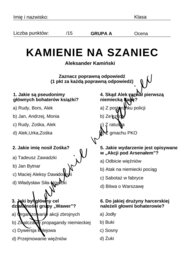 Kartkówka - Kamienie na szaniec