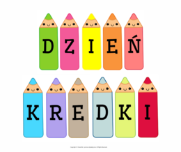 Darmowa girlanda - dzień kredki