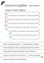 Opowieść wigilijna - PLAN WYDARZEŃ DO UŁOŻENIA (wycinanka)