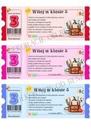 Powitalny Bilet do klasy 3