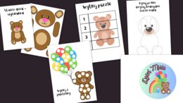 Dzień misia, medal, karty pracy, wycinanka