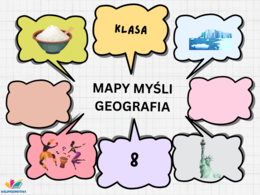 MAPY MYŚLI - GEOGRAFIA - KLASA 8- 37 TEMATÓW - 76 STRON