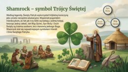 Dzień Świętego Patryka - Irlandia, symbole i tradycje (gazetka szkolna / prezentacja, 19 plansz)