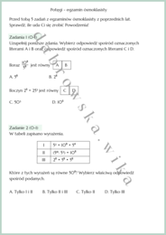 Potęgi - egzamin ósmoklasisty