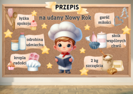 PRZEPIS NA UDANY NOWY ROK - DEKORACJA GAZETKA GAZETKA SZKOLNA