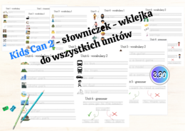 Kids Can 2 - słowniczek - wklejka do wszystkich unitów