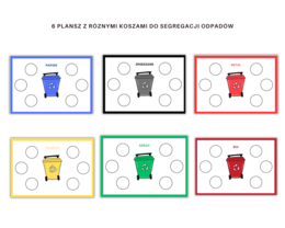 Segregacja Śmieci - plansze z ćwiczeniem na zajęcia z ekologii na Dzień Ziemi w 3 wersjach językowych - polski, angielski, francuski, Earth Day, Waste Segregation, Jour de la Terre, Tri des déchets