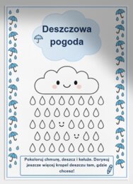 Karta pracy: "Co robię w deszczową pogodę?"