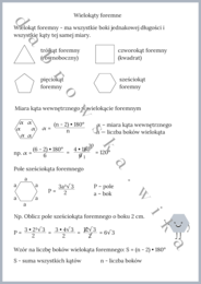 Wielokąty foremne - notatka