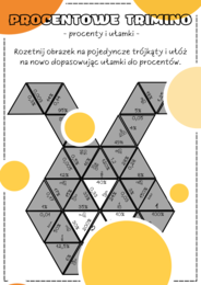 Procentowe trimino. Procenty. Klasa 5. Klasa 6. Klasa 7