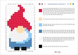 Kodowanka Krasnal 1, święta, mikołajki, Boże Narodzenie, zima, kodowanie, pixel art, ukryty obrazek, gnom