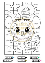 Kolorowa Matematyka – Mnożenie x5 z MySz(k)ą!🐭🎨