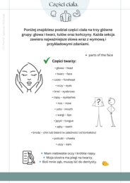 Części ciała workbook + kurs fiszkowy