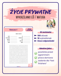 Wykreślanki - Życie prywatne | Egzamin 8-klasisty | Matura