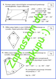 Własności wielokątów oraz kąty w wielokątach - kartkówka lub karta pracy z rozwiązaniem