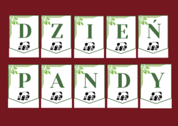 DZIEŃ PANDY – girlanda – napis – gazetka – wersja 1