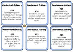 Przygody Tomka Sawyera - karty z pytaniami