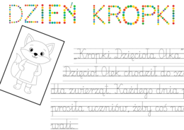 📢 Dzień Kropki – opowiadanie, pisanie po śladzie, kolorowanki i napis(21 stron) 🎉