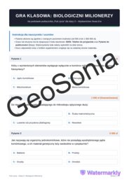 Gra Milionerzy biologia klasa 5