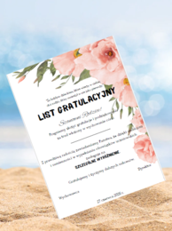List gratulacyjny, gratulacje dla rodziców - róże