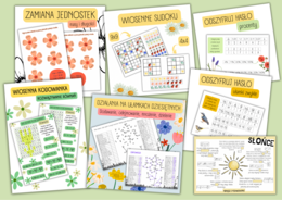PAKIET materiałów - WIOSNA (ułamki dziesiętne/ ułamki zwykle/ jednostki masy i długości/ procenty/ sudoku/ równania/ potęgi/ pierwiastki / dzień ziemi)