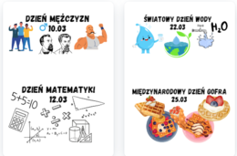 Gazetka na drzwi - święta nietypowe MARZEC