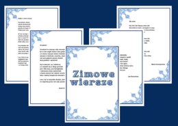 ZIMOWE WIERSZE – zima - biblioteka – świetlica – WIERSZE – GAZETKA – wersja 3