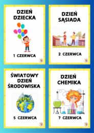 CZERWIEC- KALENDARZ ŚWIĄT NIETYPOWYCH