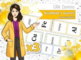 Klasa 7 Chemia. Symbole i nazwy pierwiastków chemicznych. Domino. ZESTAW
