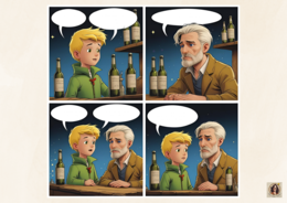 "Mały Książę szuka przyjaciela" - historyjki obrazkowe.