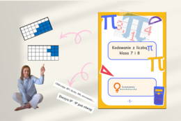 Klasa 7 i 8. Potęgi, pierwiastki, procenty. Kodowanie. Święto liczby Pi. Dzien matematyki.