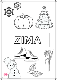 Pory roku - kolorowanka