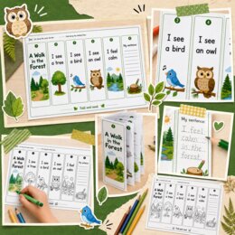 Mini book. A walk in the forest