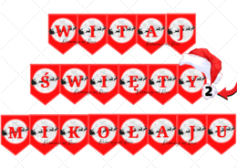 ✨ Girlanda „Witaj, Święty Mikołaju” – idealna dekoracja na mikołajki! ✨wersja 2