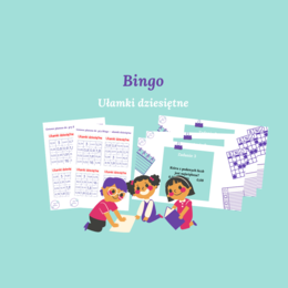 BINGO - ułamki dziesiętne - kl. 4 - 8