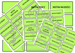 Motywy literackie - fiszki dla uczniów szkół średnich