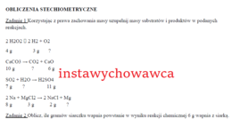 Obliczenia stechiometryczne