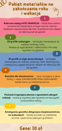 Pakiet materiałów na zakończenie roku szkolnego i wakacje