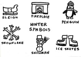 Winter Symbols Coloring Page