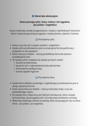 Materiały edukacyjne do najmłodszych - cyferki, literki i nie tylko